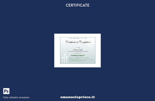 certificato di completamento della grammatica della lingua olandese in stile ver